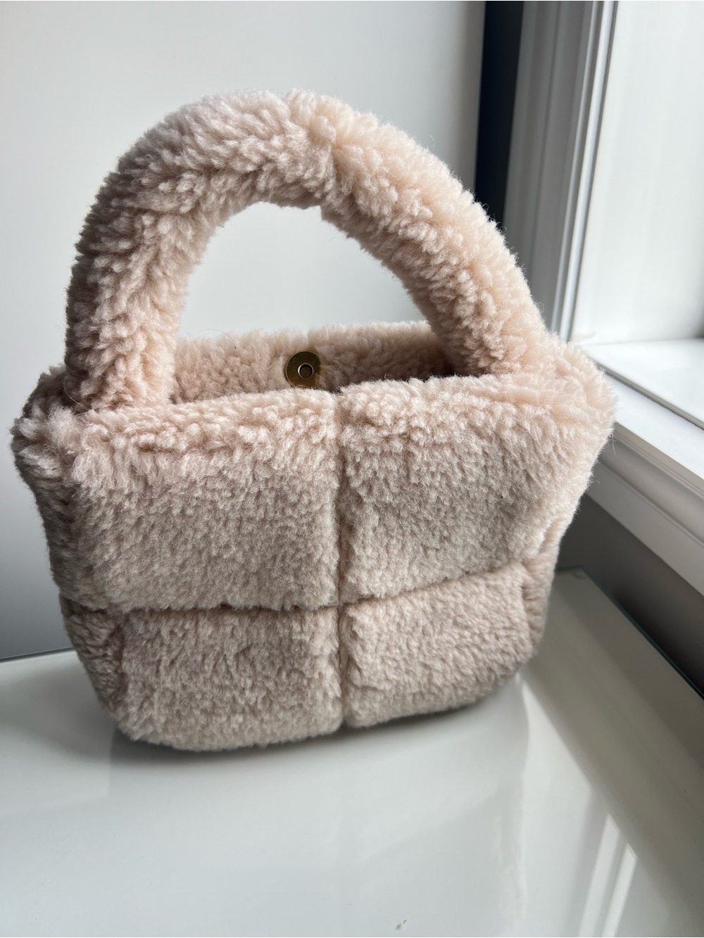 Teddy Sherpa Fleece Tote Bag